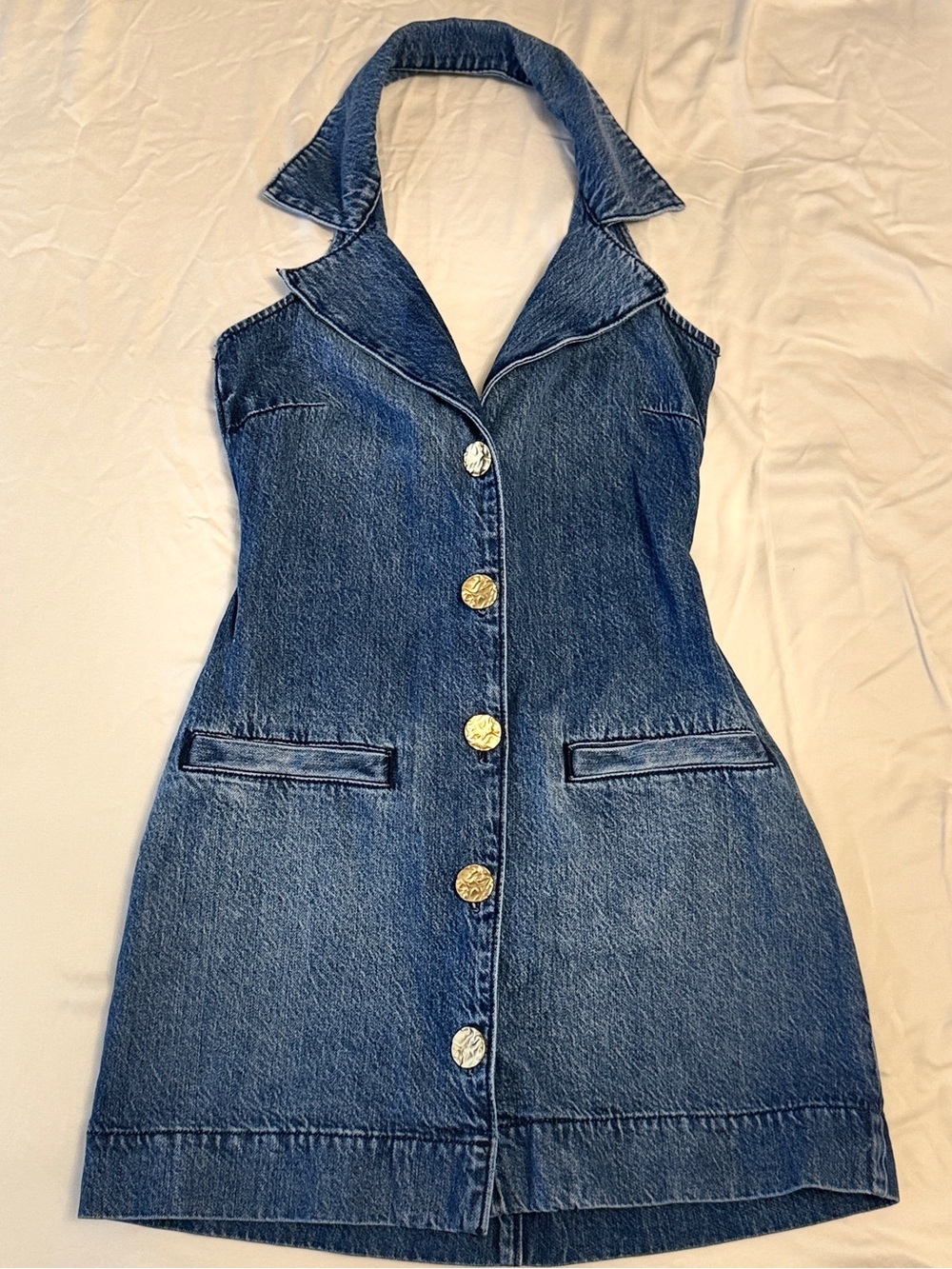 Show Me Your MuMu - Darien Denim Dress in Bluebird - Small
